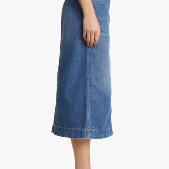 Exposed Zip Nonstretch Denim Pencil Skirt Closed Denim - Picture 12 of 15